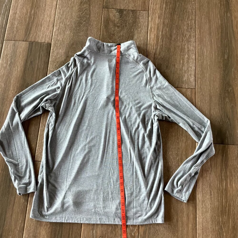 Free Fly men's Bamboo Flex gray/navy quarter zip size Large - Picture 7 of 12